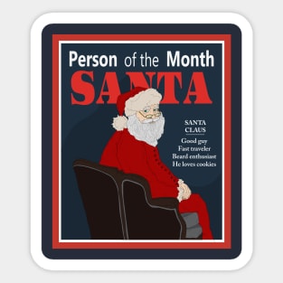 Santa Claus is the person of the month Sticker